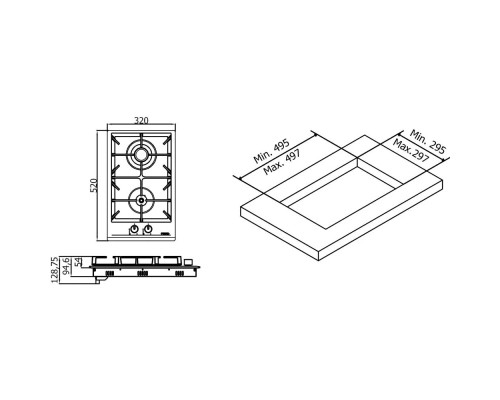 Варочна поверхня Eleyus NEO 30 BL CF