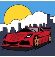 Картина по номерам Santi Червоне авто 25*25 см (954602)