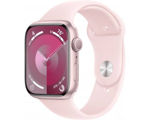 Смарт-годинник Apple Watch Series 9 GPS 41mm Pink Aluminium Case with Light Pink Sport Band - S/M (MR933QP/A)
