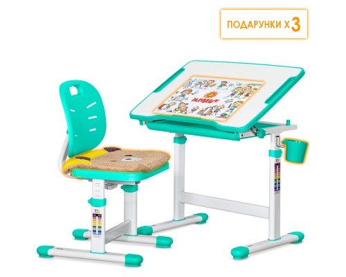 Парта зі стільцем Evo-kids Green (Evo-06 Ergo Z)