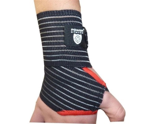 Бинт для спорту Power System PS-6000 Elastic Wrist Support Black/Red (PS-6000_Black)