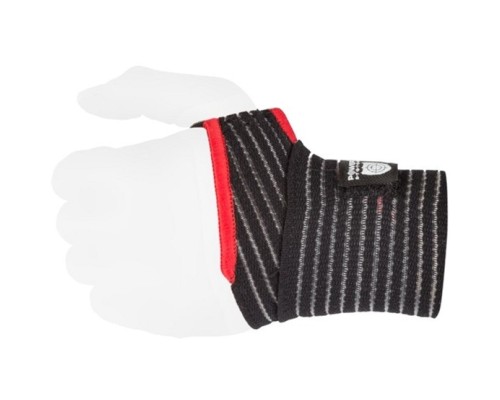 Бинт для спорту Power System PS-6000 Elastic Wrist Support Black/Red (PS-6000_Black)
