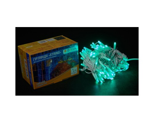 Гірлянда Delux STRING flash 100LED 10 м зелений/білий IP44 EN (90012969)