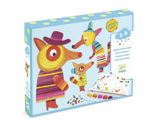 Набір для творчості Djeco Сімейка лисиць розфарбовування (DJ09897)