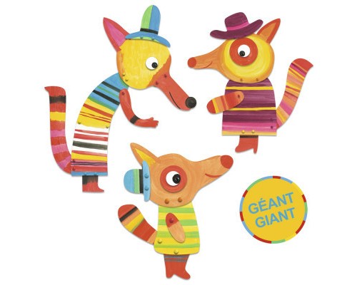 Набір для творчості Djeco Сімейка лисиць розфарбовування (DJ09897)