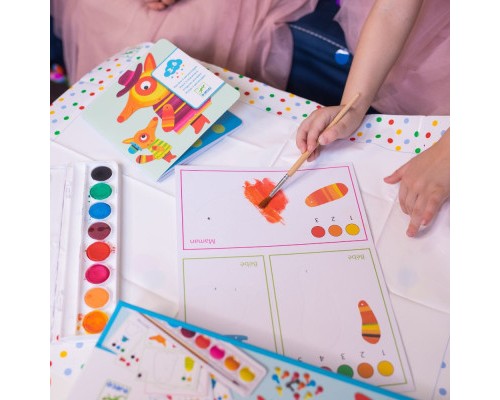 Набір для творчості Djeco Сімейка лисиць розфарбовування (DJ09897)