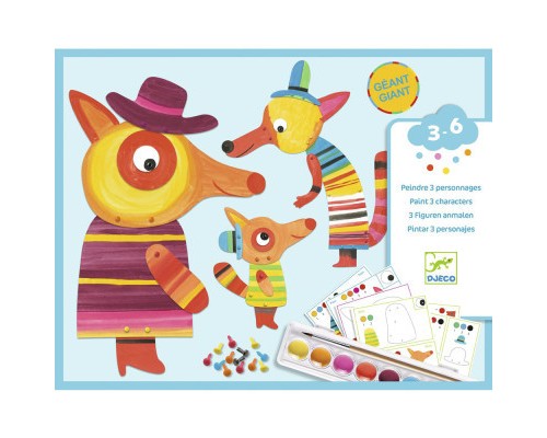 Набір для творчості Djeco Сімейка лисиць розфарбовування (DJ09897)