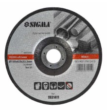 Круг зачистний Sigma по металу 150×6.0×22.2мм, 10200об/хв (1931411)