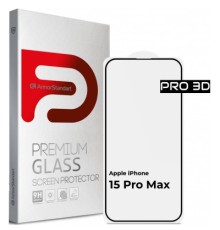 Скло захисне Armorstandart Pro 3D Apple iPhone 15 Pro Max Black (ARM68220)