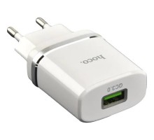 Зарядний пристрій HOCO C12Q Smart QC3.0 charger White (6931474716262)