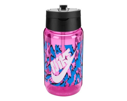 Пляшка для води Nike TR Renew Recharge Straw Bottle 16 OZ рожевий, чорний, білий 473 мл N.100.7641.660.16 (887791762139)