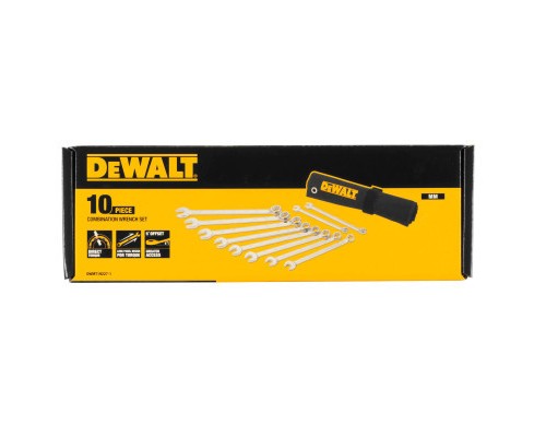 Набір інструментів DeWALT ключів комбінованих, 10 шт.: 10-19 мм. (DWMT19227-1)