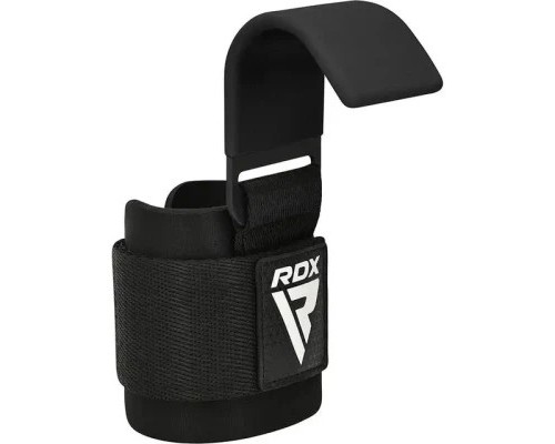 Гаки для тяги на зап'ястя RDX W5 Gym Hook Strap Black Plus (WAN-W5B+)