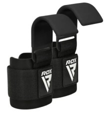 Гаки для тяги на зап'ястя RDX W5 Gym Hook Strap Black Plus (WAN-W5B+)