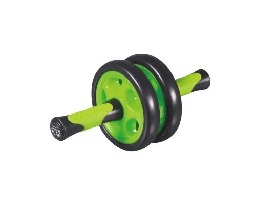 Ролик для преса PowerPlay подвійний Dual-Core Ab Wheel Чорно-зелений (PP_4327_Black/Green)