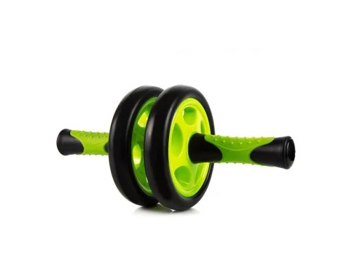 Ролик для преса PowerPlay подвійний Dual-Core Ab Wheel Чорно-зелений (PP_4327_Black/Green)