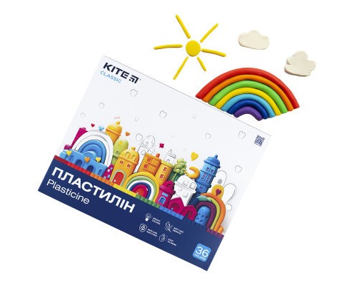 Пластилін Kite Classic 36 кольорів, 720 г (K-078)