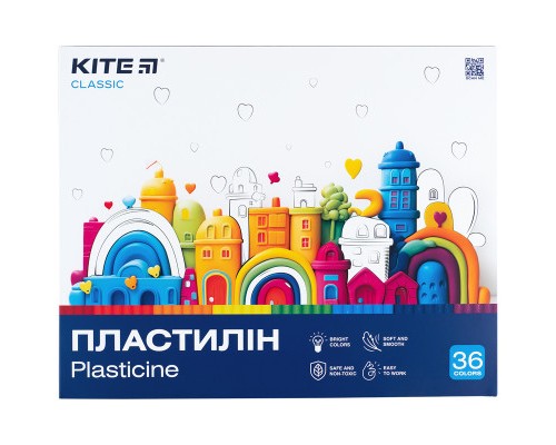 Пластилін Kite Classic 36 кольорів, 720 г (K-078)