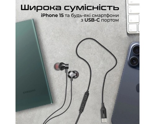 Навушники Promate Silken-C Black (silken-c.black)