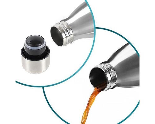 Термокружка Tavialo 500 мл металевий сріблястий колір (191500109)