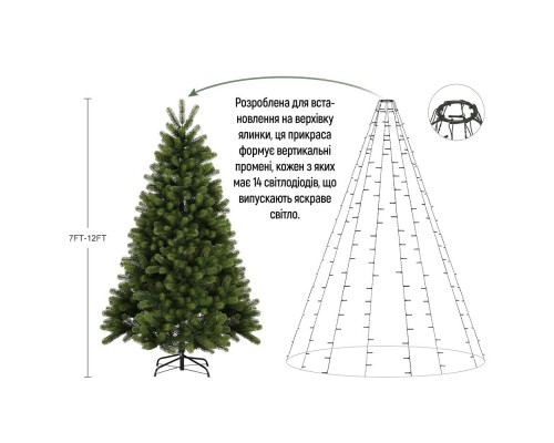 Гірлянда ColorWay Каскад LED 98 7 x 1.5 м 8 функцій (CW-G-98L71CU)