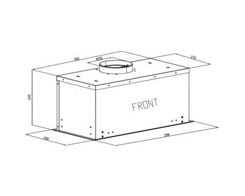 Витяжка кухонна Interline LINE S BL A/60 GL/PB