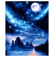 Картина по номерам Santi Зоряний шлях, 40*50см, LED підсвітка (955066)