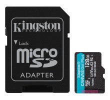 Карта пам'яті Kingston 128GB microSDXC сlass 10 UHS-I U3 V30 A2 Canvas Go Plus G4 (SDCG4/128GB)