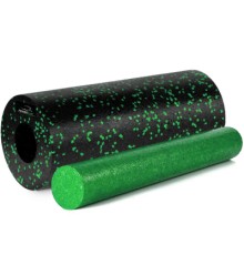 Масажний ролик PowerPlay PP-4348 2 in 1 EPP Foam Roller 33x14см Чорно/Зелений (PP_4348_Green_(33*14))
