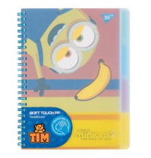 Зошит Yes А5 Minions пластикова обкладинка 80 аркушів, лінія (765739)
