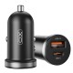 Зарядний пристрій XO CC56 USB-C PD30W + USB-A Black (CC56_Black)
