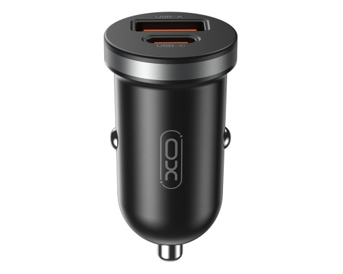 Зарядний пристрій XO CC56 USB-C PD30W + USB-A Black (CC56_Black)