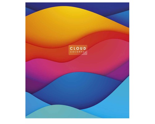Зошит Школярик Cloud colorful 48 аркушів клітинка (048-3161K)