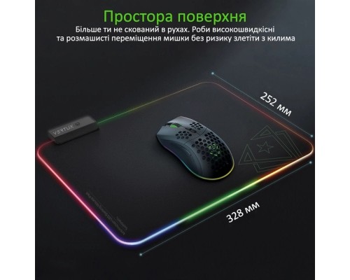 Килимок для мишки Vertux SwiftPad-L Black (swiftpad-l.black)