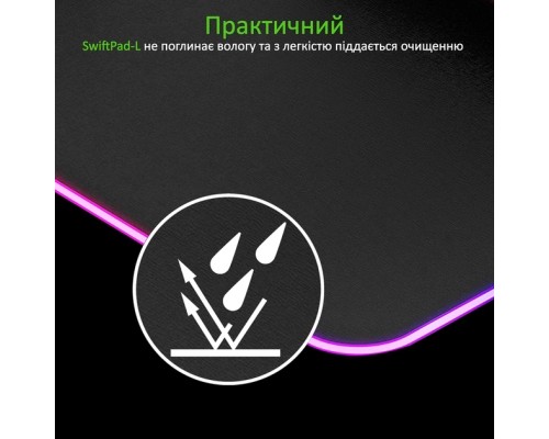 Килимок для мишки Vertux SwiftPad-L Black (swiftpad-l.black)