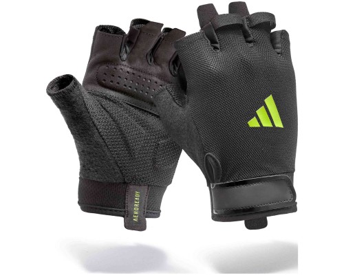 Рукавички для фітнесу Adidas Essential Training Gloves ADGB-15002GN чорний, зелений M (885652025966)