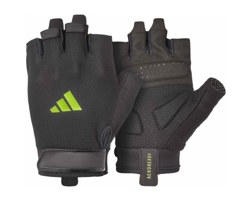 Рукавички для фітнесу Adidas Essential Training Gloves ADGB-15002GN чорний, зелений M (885652025966)