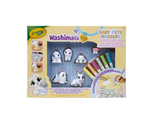 Набір для творчості Crayola Washimals Домашні тваринки, , з фломастерами 5 шт (74-7516)