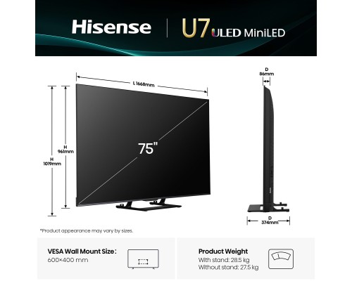 Телевізор Hisense 75U7Q