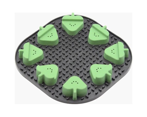 Універсальний посуд для тварин Fiboo Snoopy + fibnoose килимок для злизування ласощів і їжі з елементами гри, темно-сірий (FIB0260)