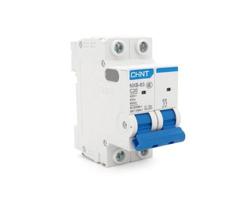 Автоматичний вимикач CHINT NXB-63-2P-C20