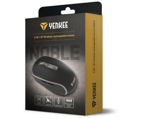 Мишка YENKEE YMS 2085BK Noble Wireless/Bluetooth Black (45019713)