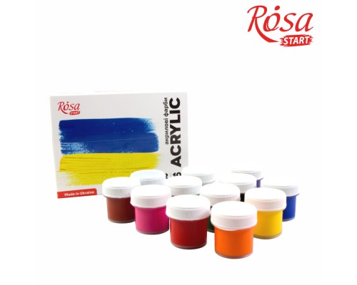 Акрилові фарби Rosa START Ukraine 12 x10 мл (4823098531036)