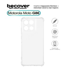 Чохол до мобільного телефона BeCover Anti-Shock Motorola Moto G86 Clear (713803)