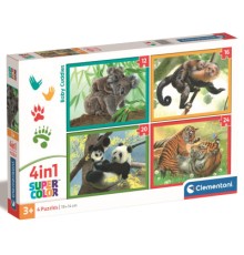 Пазл Clementoni 4 в 1 Baby Cuddles, 12,16,20 та 24 елементи (21532)