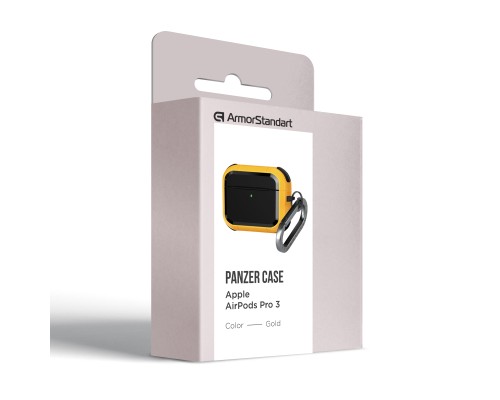 Чохол для навушників Armorstandart Panzer для Apple Airpods Pro 3 Gold (ARM88288)