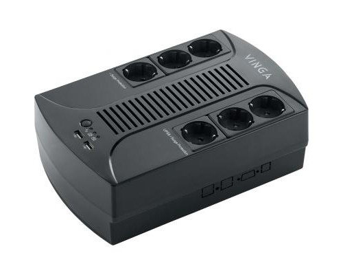 Пристрій безперебійного живлення Vinga 800VA-PU, 2USB*5V /1A (VPP-800U)