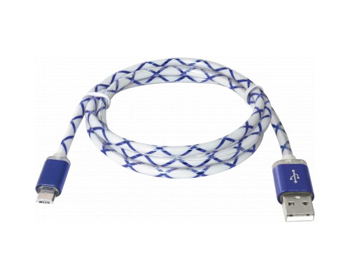 Дата кабель USB08-03LT USB - Micro USB, BlueLED backlight, 1m Defender (87555)
