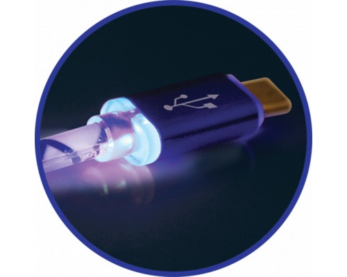 Дата кабель USB08-03LT USB - Micro USB, BlueLED backlight, 1m Defender (87555)