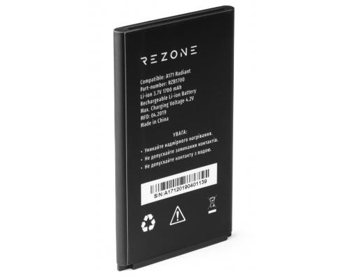 Акумуляторна батарея Rezone for A171 Radiant 1700mah (BL-17C) 